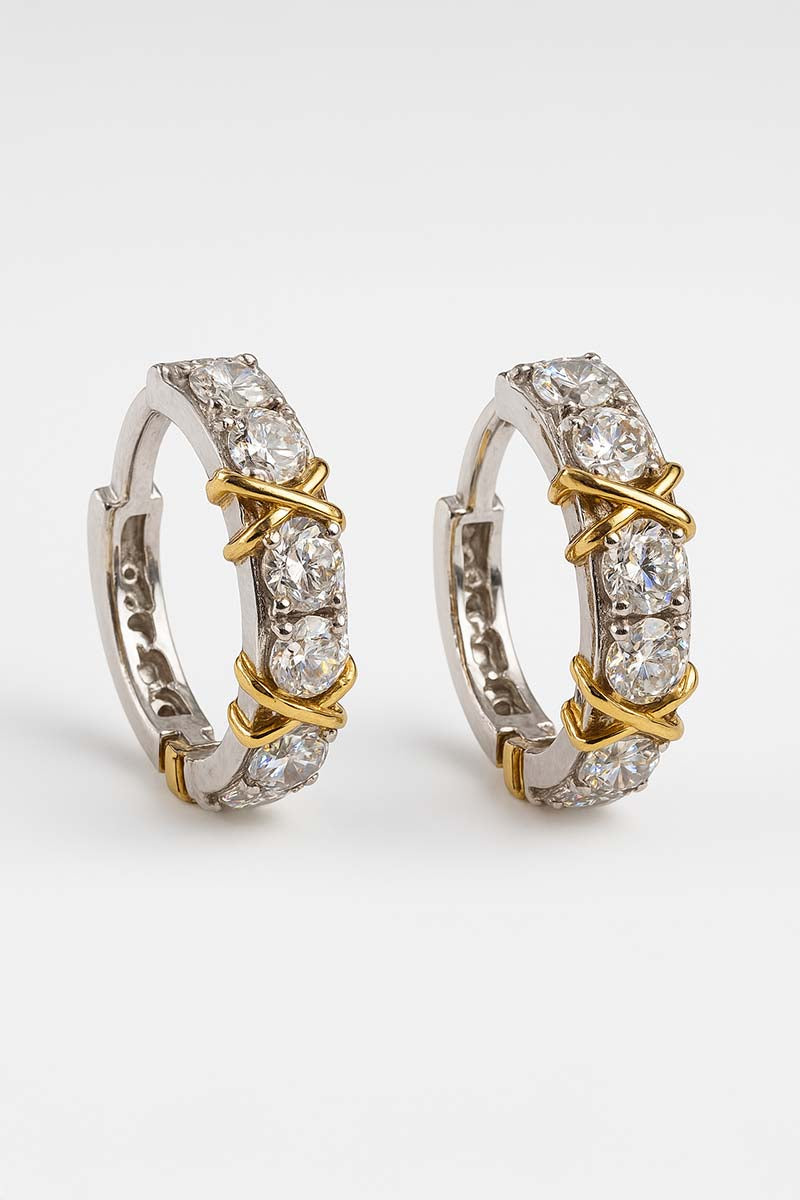Genève Élégance 4-Piece Luxe Gold an Silver Set - Ring - Bracelet - Earrings - Necklace