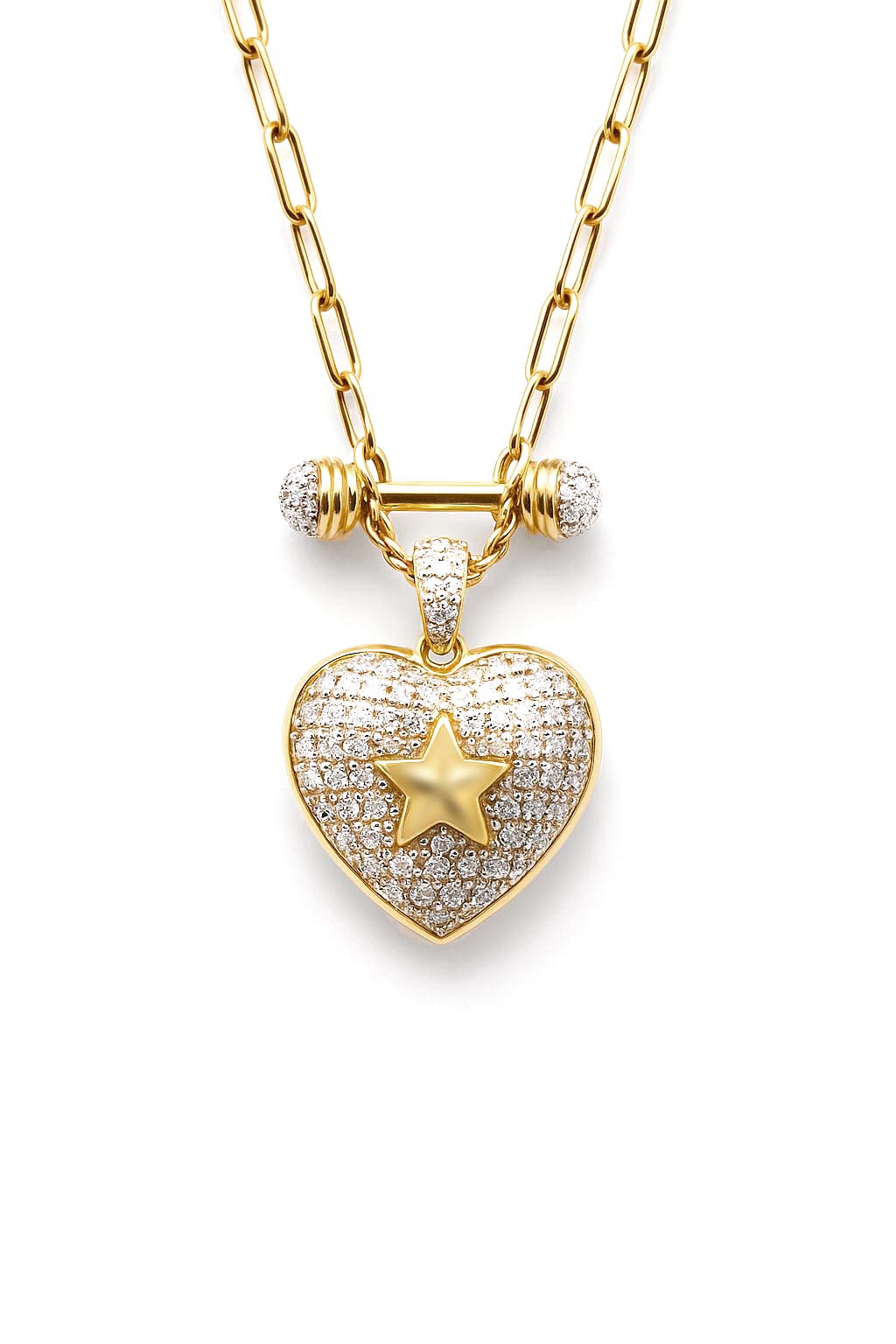 Heart Pendant Star Necklace – Cosmic Heart Necklace