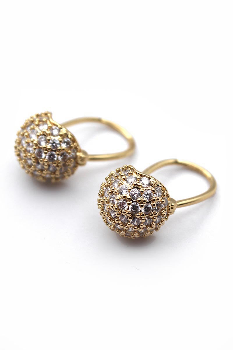 Sophia Dome Gold Earrings