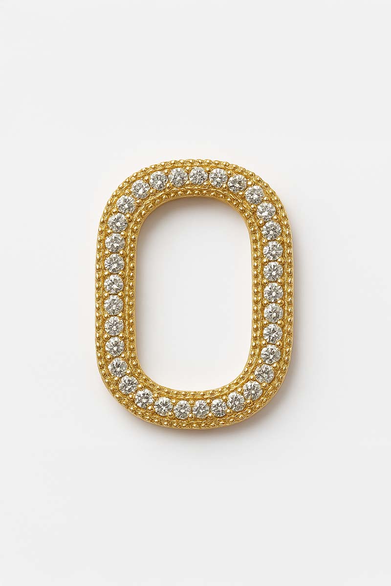 Savora Link Oval Pendant - 18k Gold Plated