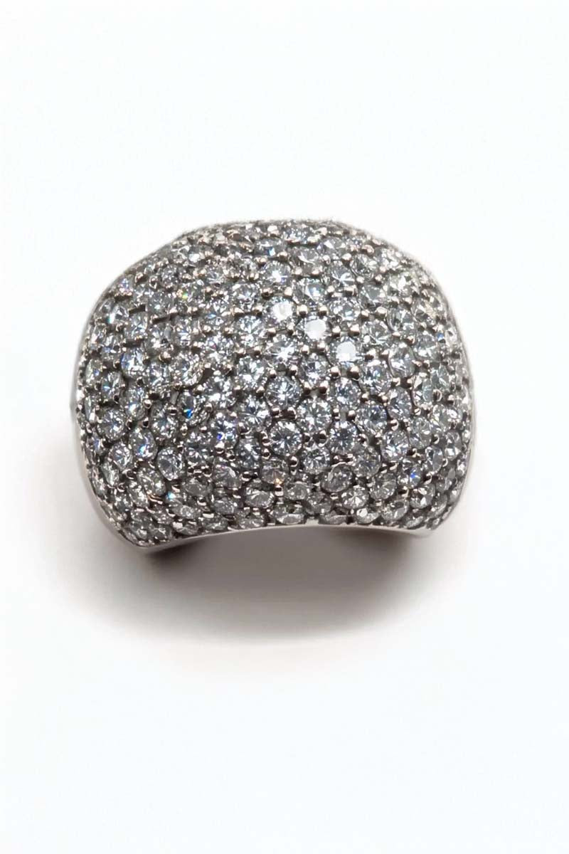 Pavé Dome Ring – Celeste Crown Ring