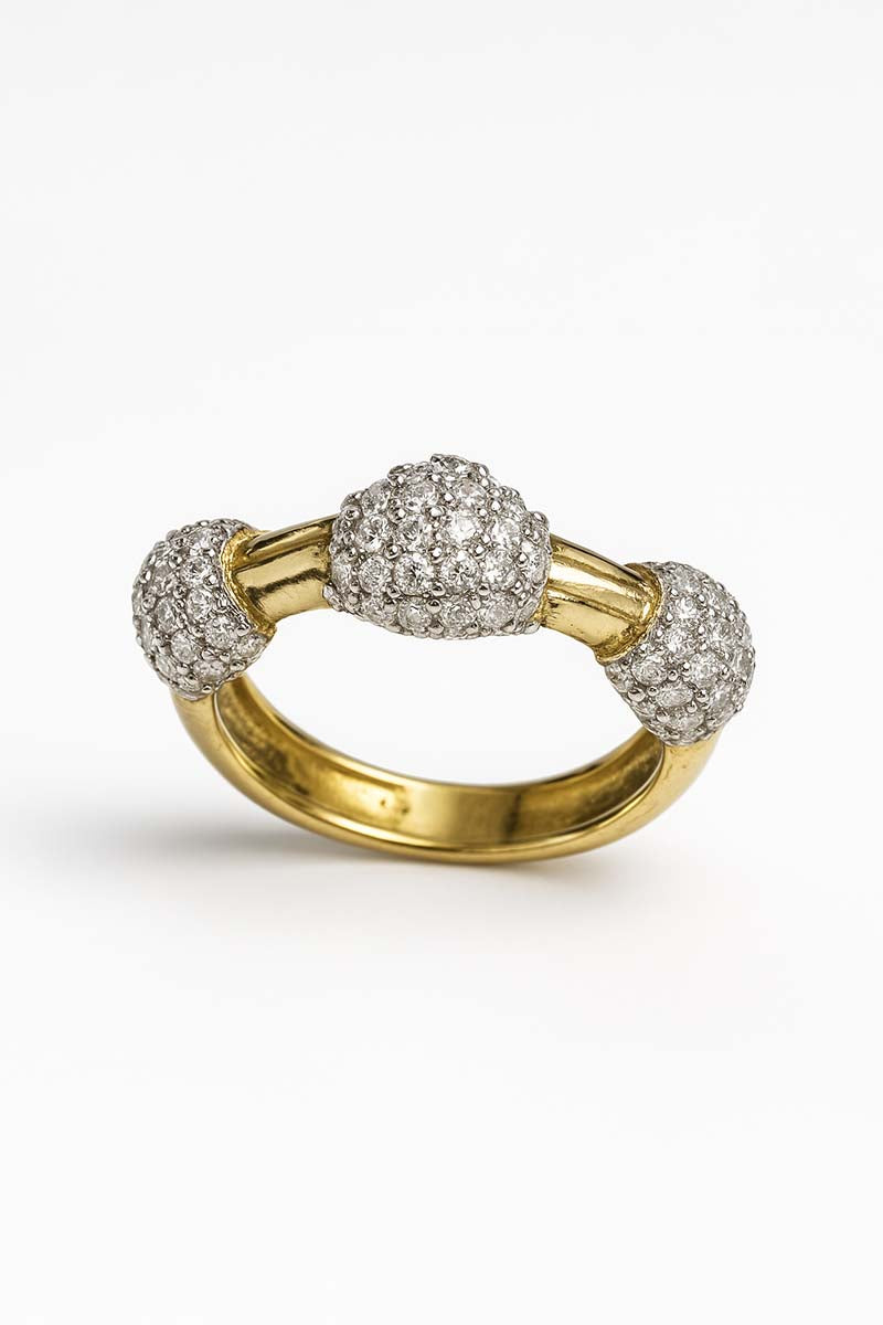 Triple Bead Cluster Ring – Aurora Link Ring