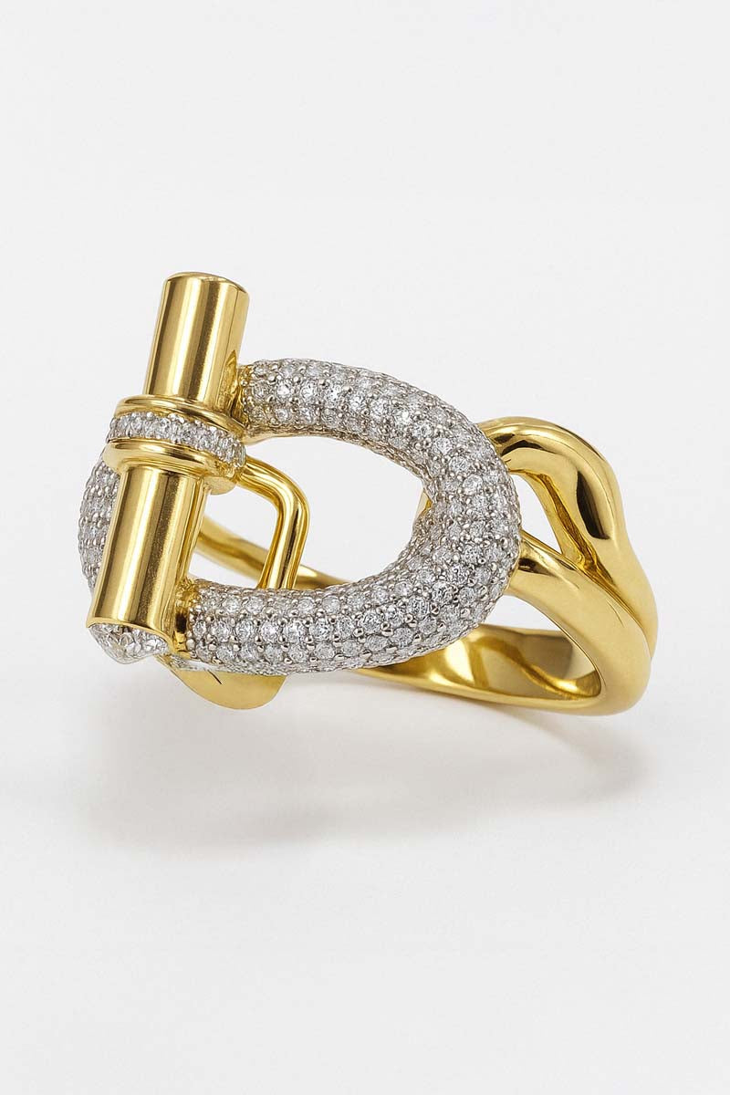 Toggle Circle Double Ring – Solstice Double Halo Vega Lock Ring