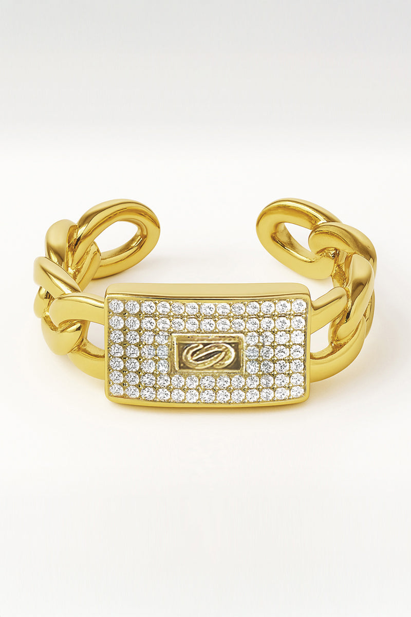 Savoy Chain Gold Crest Ring