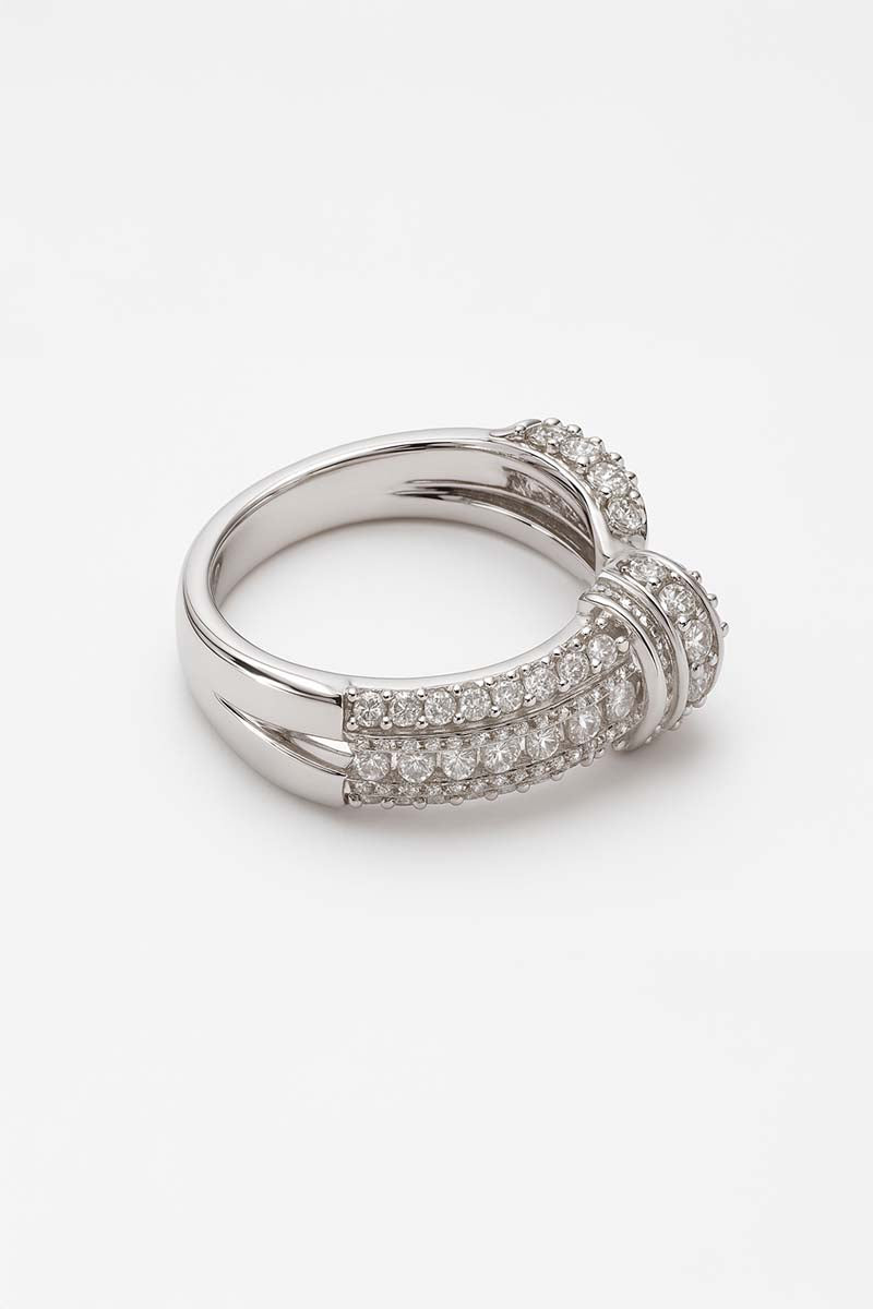 Lueur Parisienne Deco Silver Ring