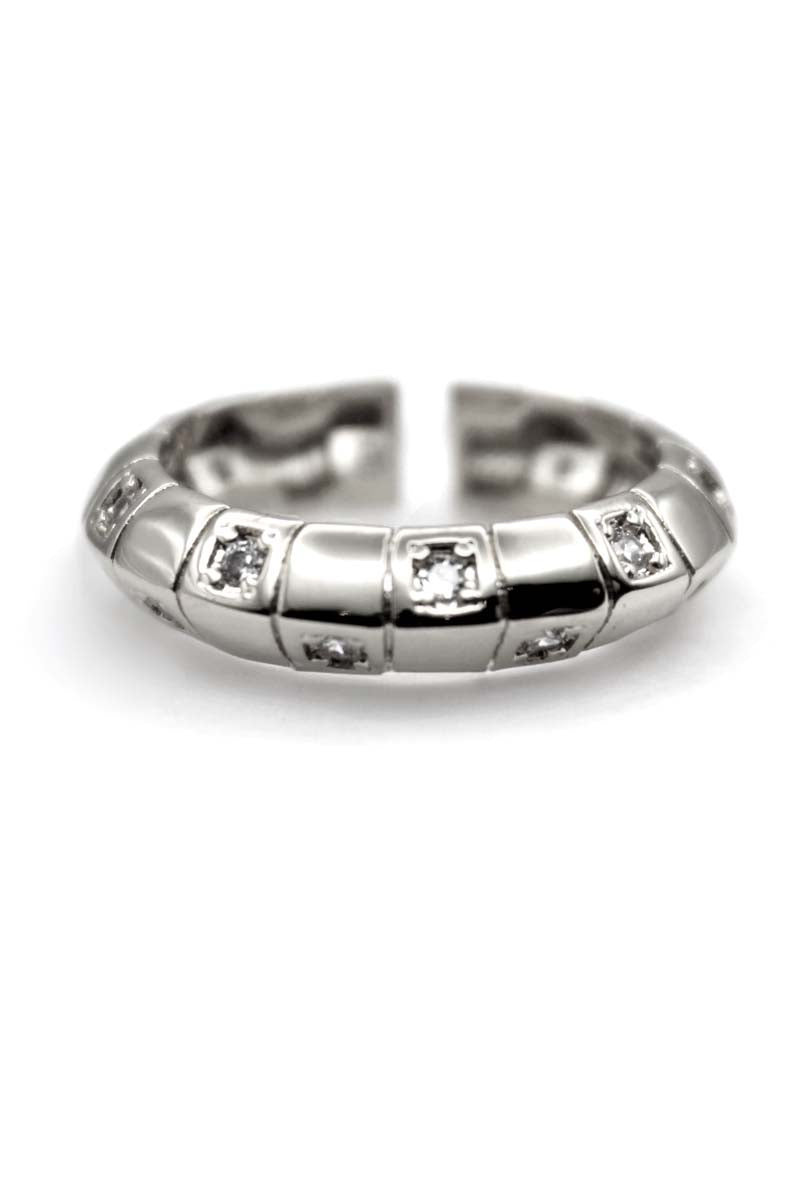 Lucca Imperial Silver Studded Band Ring