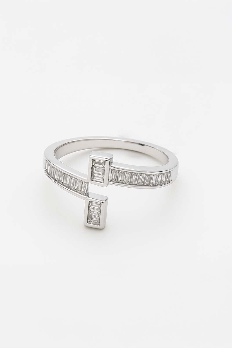 Axis Baguette Silver Ring