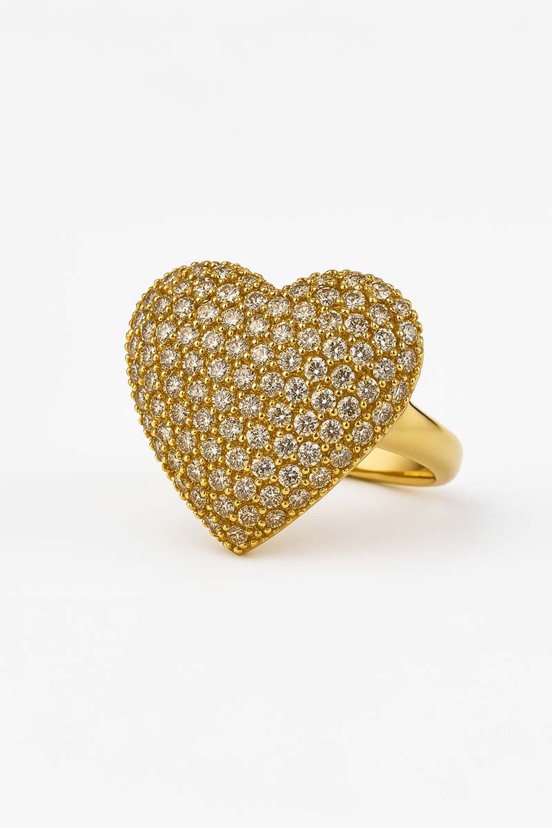 Amour Pavé Gold Ring