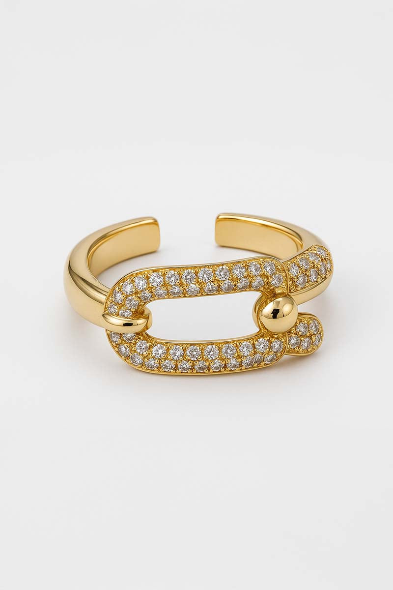Signature Clasp Gold Ring
