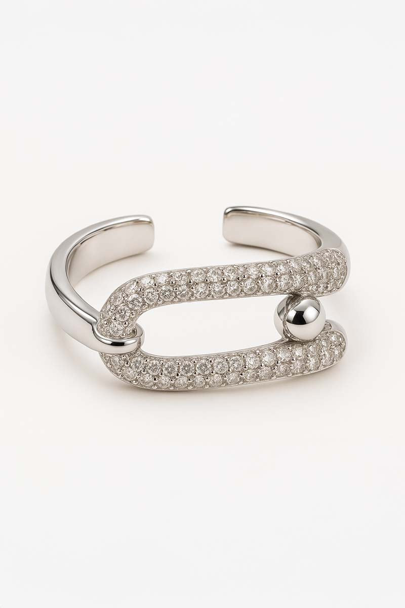 Palais Grid Silver Ring