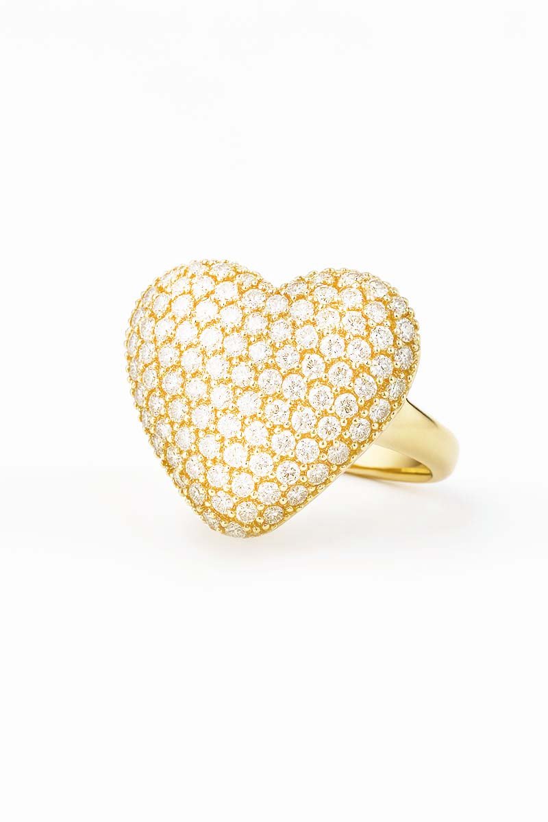 Amour Pavé Gold Ring | Heart Ring - St geran