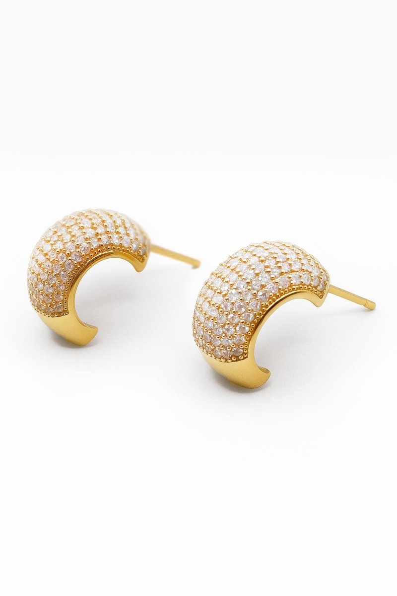 Champagne Cosma Pavé Gold Ear Cuffs - St geran