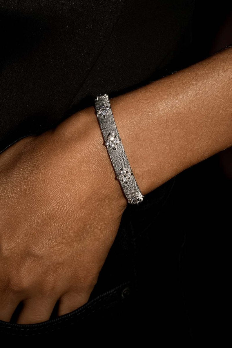Emilia Bambou Silver Bangle - St geran