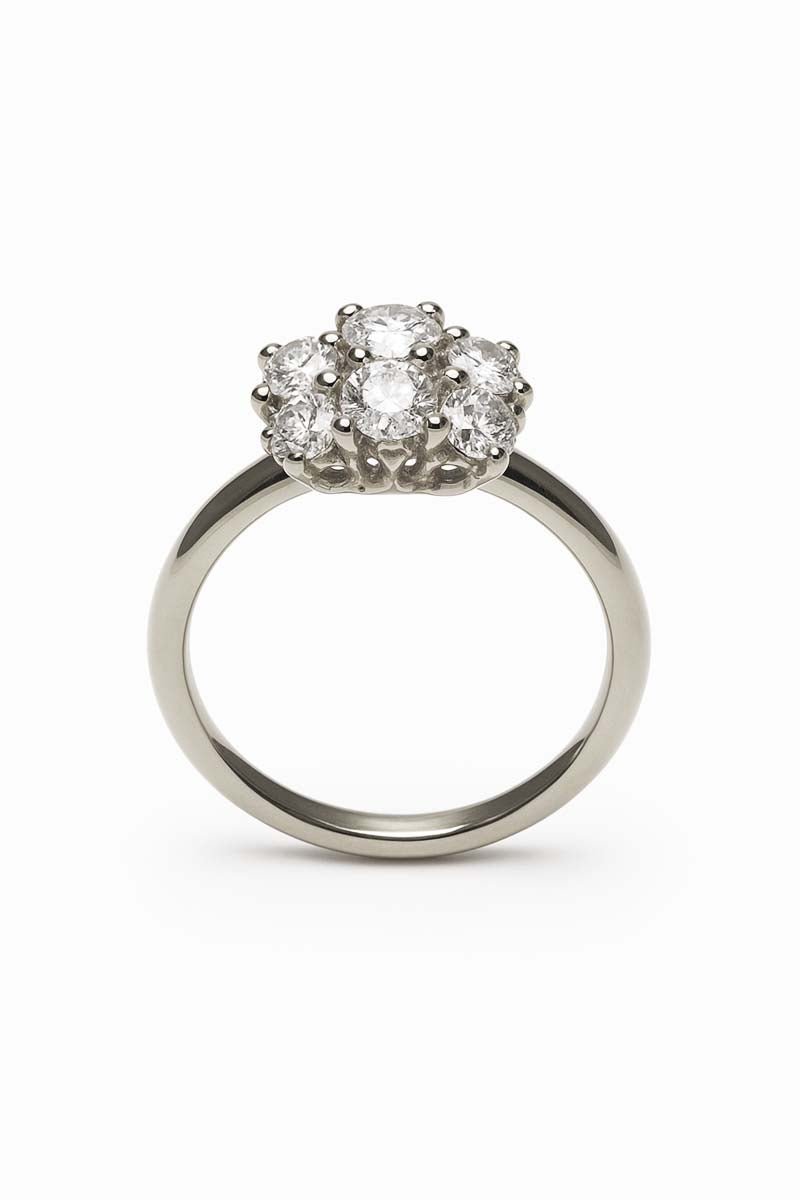 Floral stud Silver Ring - St geran