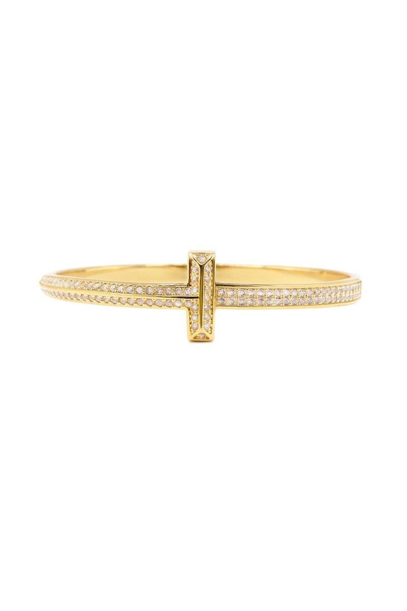 Gold Vertical Bar Pavé Bracelet – Tessera Bar Bracelet - St geran