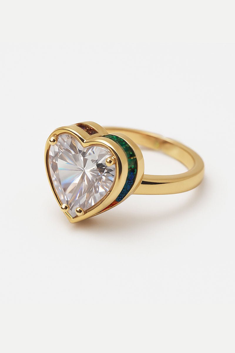 Heart Prism Gold Cocktail Ring - St geran