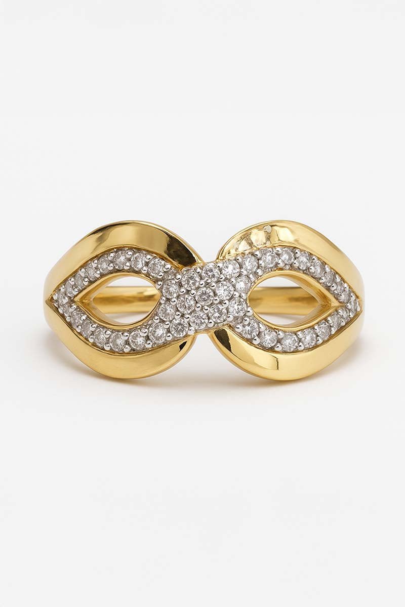 Infinity Gold Zirconia Ring - St geran