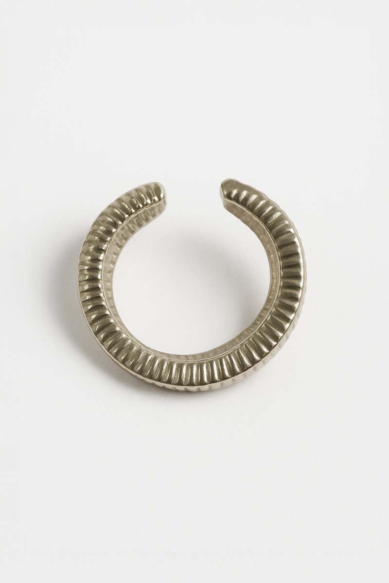 Liora Abstract Crystal Silver Plated Cuff Ring - St geran