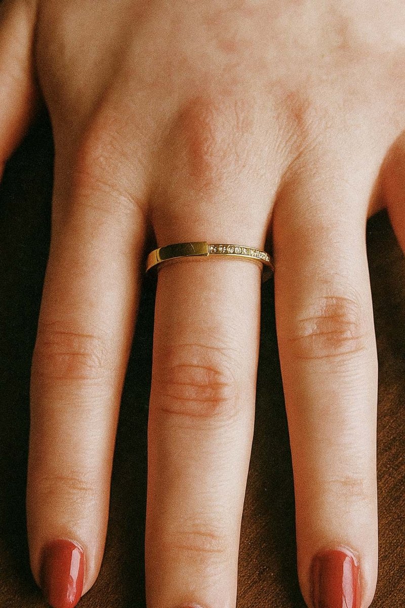 Modena Sculptural 18k Gold Plated Ring - St geran