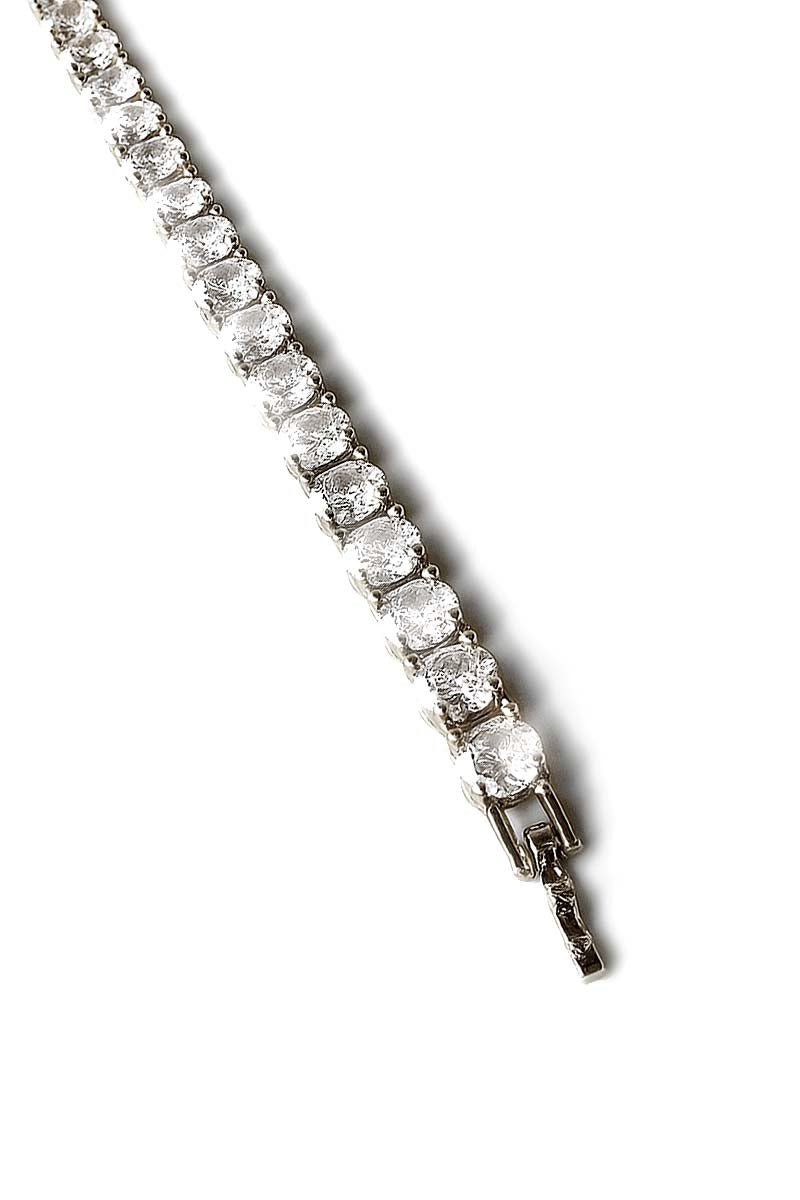 Neuchâtel Tennis Bracelet - Silver Plated CZ Grace in Every Glimmer - St geran