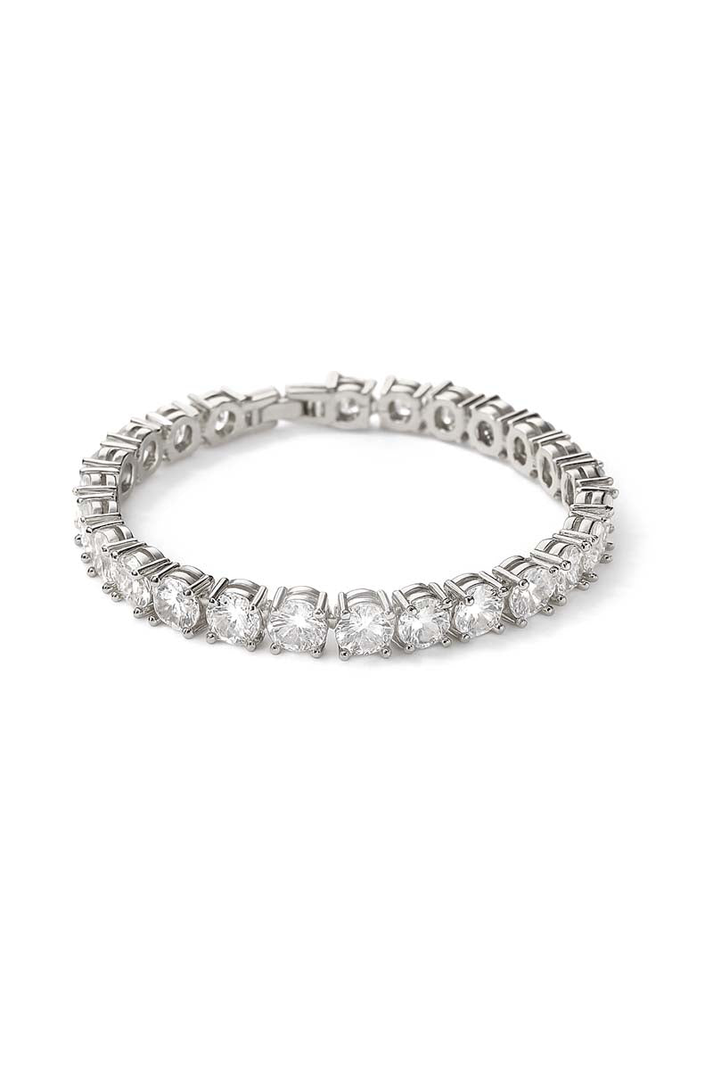 Neuchatel Tennis Bracelet - Silver Plated CZ Grace in Every Glimmer - St geran