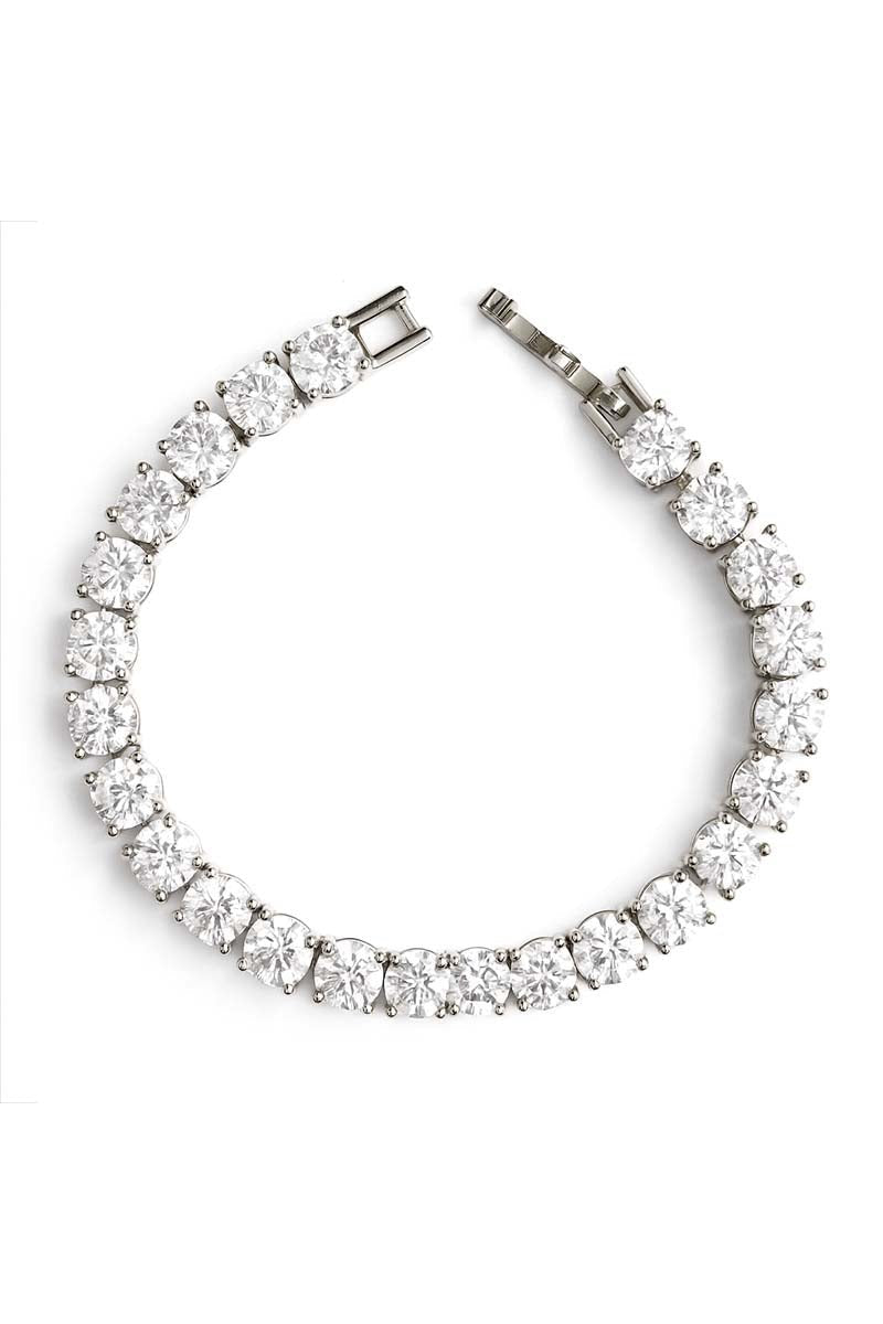 Neuchâtel Tennis Bracelet - Silver Plated CZ Grace in Every Glimmer - St geran