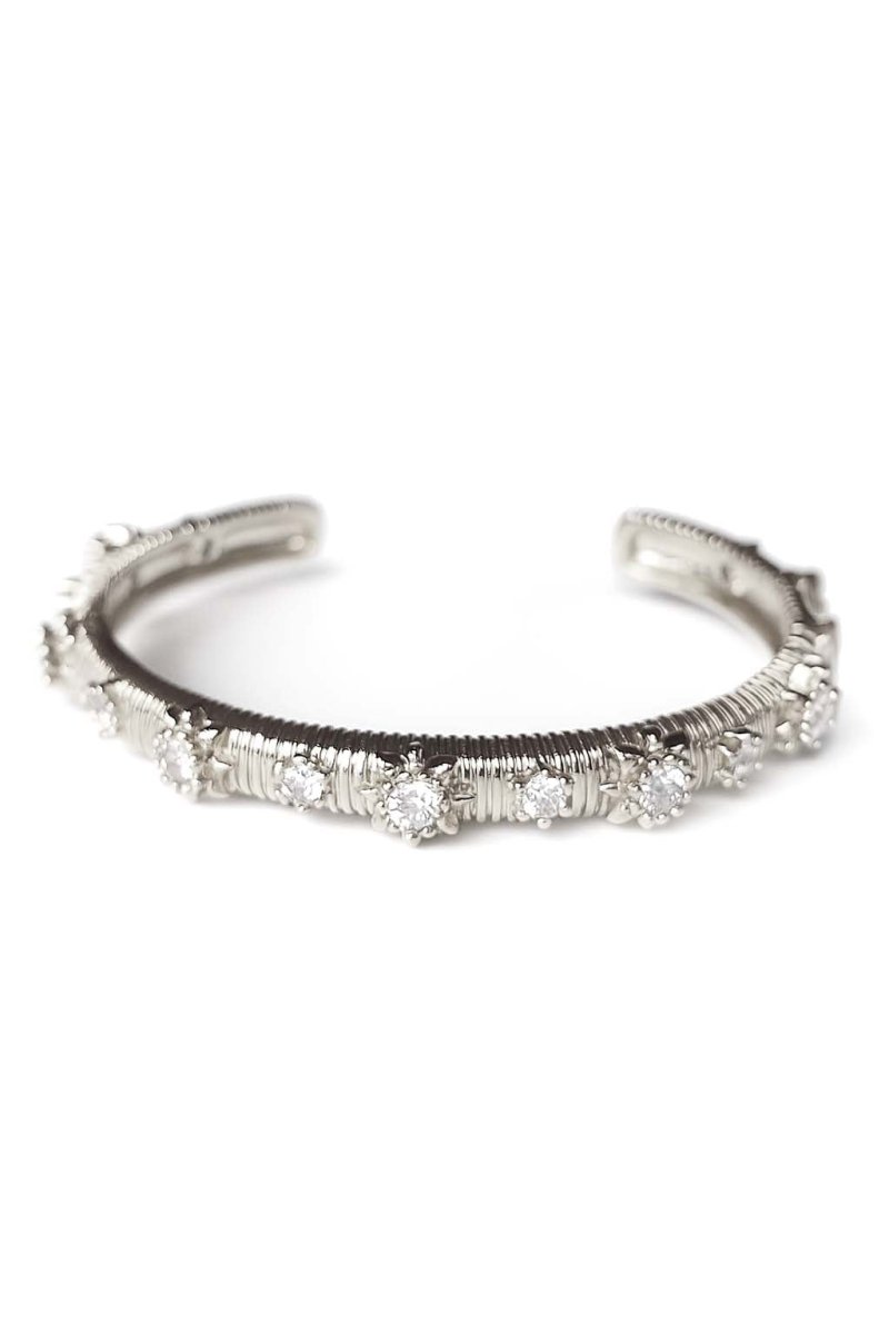 Regal Coil Bangle - Silver Plated - St geran