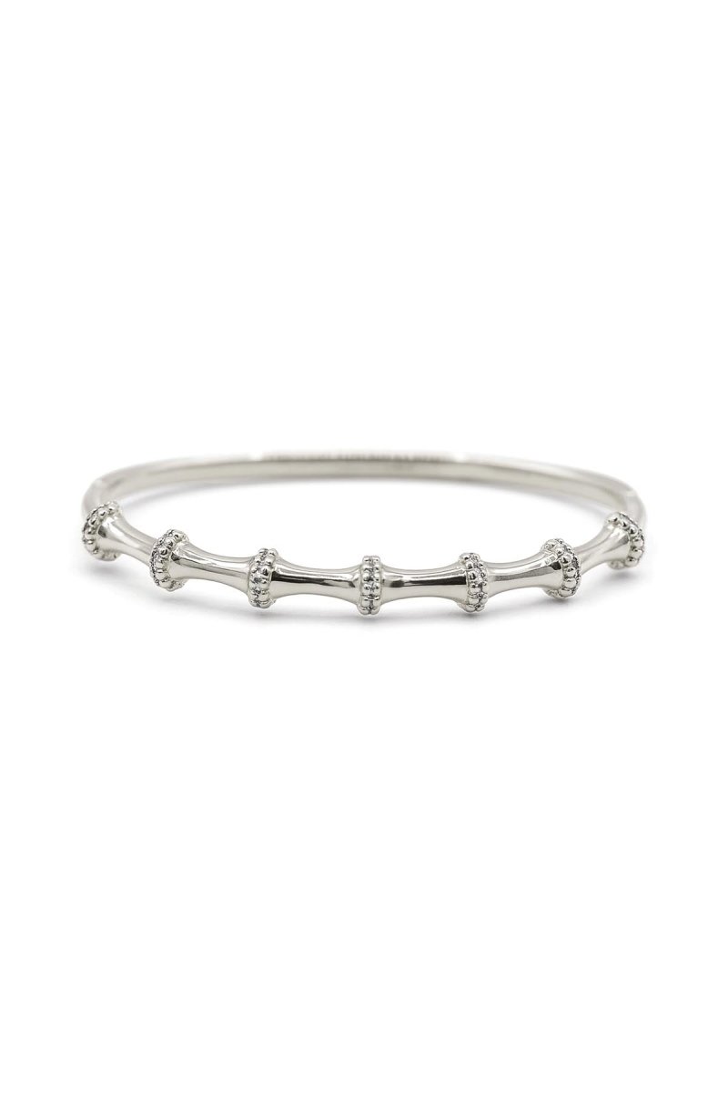 Silver Bamboo Bracelet – Bali Frost Bangle - St geran