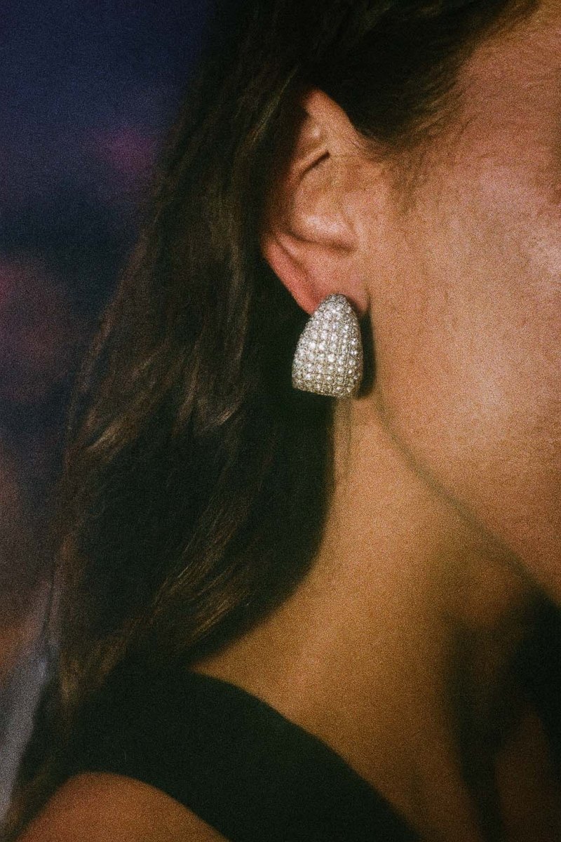Silver Dome Pavé Earrings – Cleo Luxe - St geran