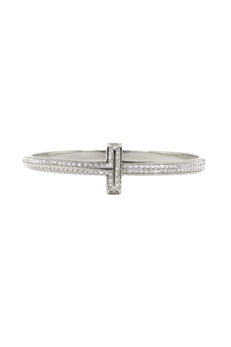 Silver Vertical Bar Pavé Bracelet – Tessera Ice Bracelet - St geran