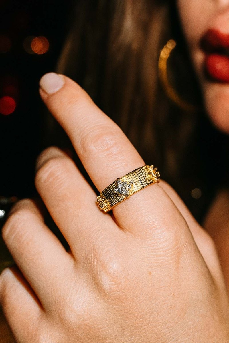 Skyline Cuff Ring - 18k Gold Plated - St geran