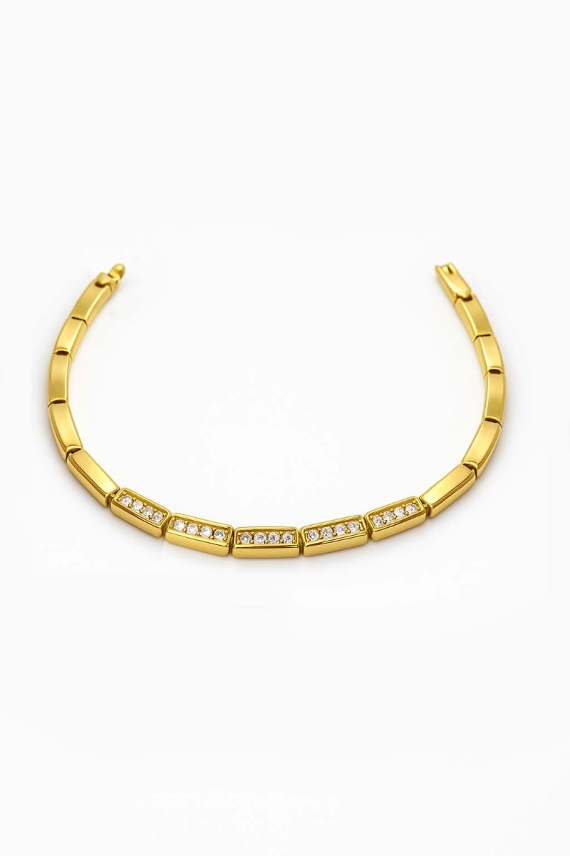 Slim Gold Tile Bracelet – Aria Luxe Bracelet - St geran