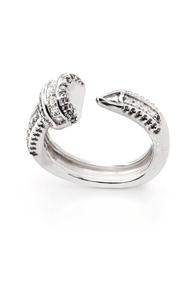Twisted Silver Nail Ring | Lueur Parisienne Deco - St geran