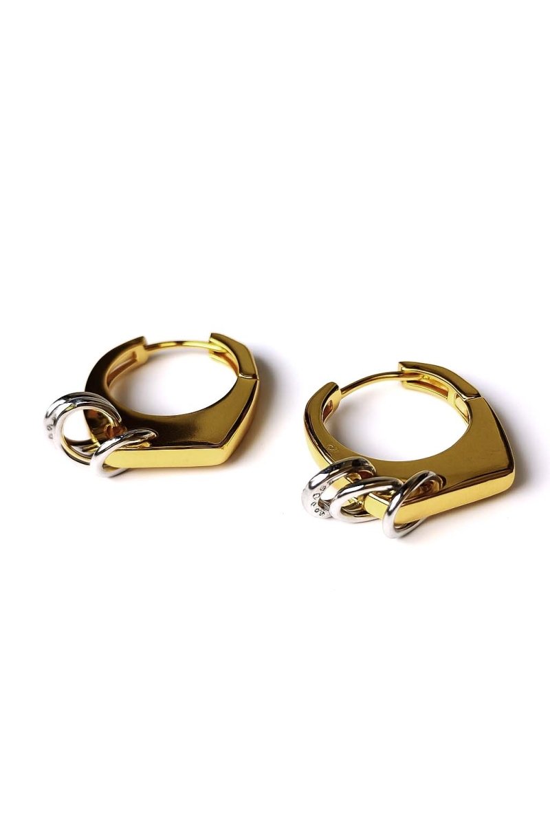 Two - Tone Link Earrings – Nexus Gold and Silver Loop Earrings - St geran